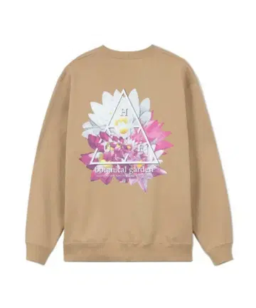 FLORAL TT CREW HUF 맨투맨 베이지