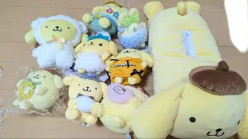 폼폼푸딩 봉제 인형 세트 티슈 커버 레어