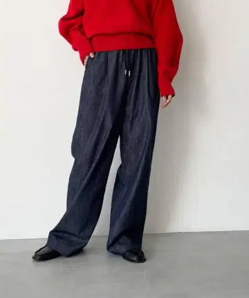 CANAL JEAN [ El mar ] 데님 턱 이지 팬츠