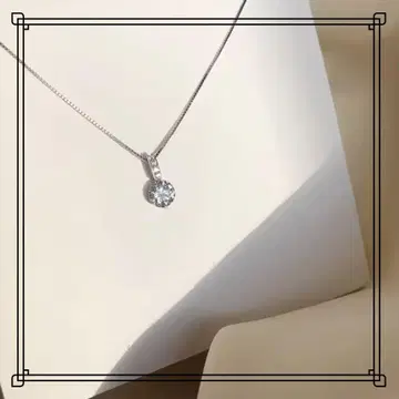 083nu [ 고품질 ] 다이아 목걸이 CZ 6mm S925 실버 고급