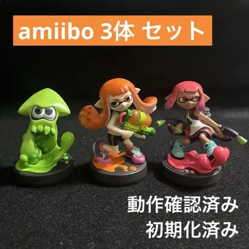 스프라툰 amiibo 걸 잉크링 오징어 3체 세트