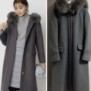 JUSGLITTY 3way 코트 차콜 그레이