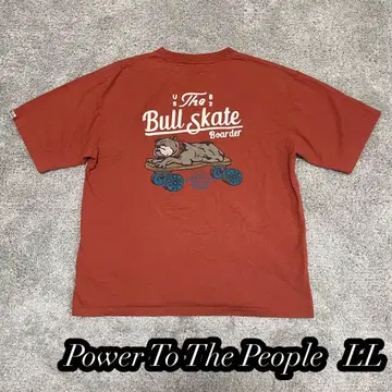 [ POWER TO THE PEOPLE ] 티셔츠 체인 스티치 자수 LL