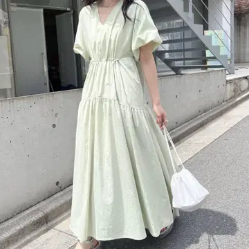 미스틱 드로스트 개더 원피스 그린 사이즈 1