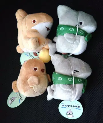 외출 아기상어 해수욕장의 친구들 보이스 마스코트 봉제 인형 4종 세트1