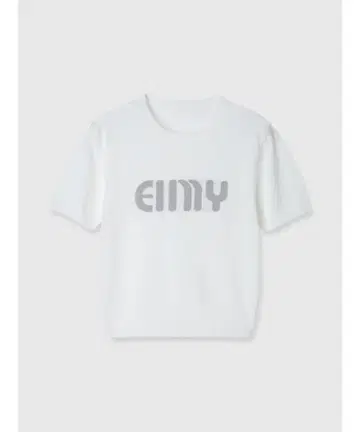 eimy 로고 하프 슬리브 니트