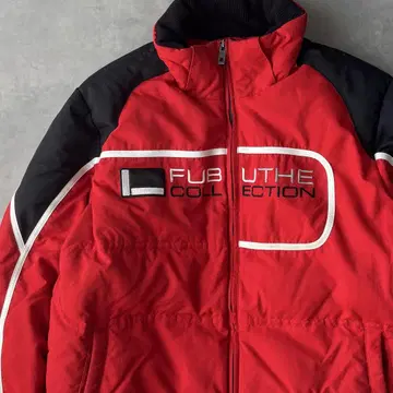 14090 FUBU 컬렉션 자수 다운 자켓 빨간색