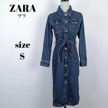[ a1625 ] ZARA 자라 새상품급 데님 원피스 S 인디고 블루