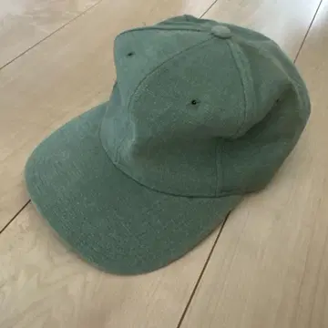 빈티지 그린 텍스타일 캡 가죽 벨트