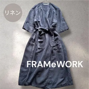 FRAMeWORK 린넨 VERY x 프레임워크 랩 원피스 벨트 포함