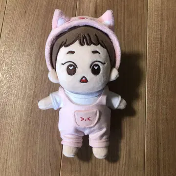 EXO 시우민 고양이 귀 봉제 인형 약 23cm