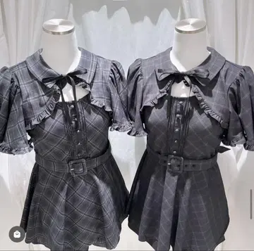 bubbles Open neck frill 셋업