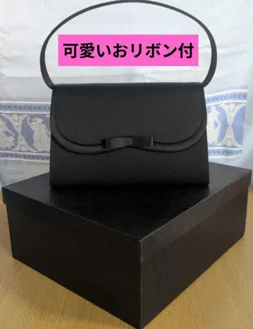 PETITSOIR 리본 포멀 백 블랙