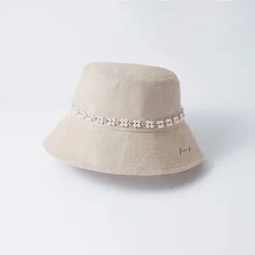 폭시 버킷햇 모자 린넨 현행 모델 재르당 펄 새상품급