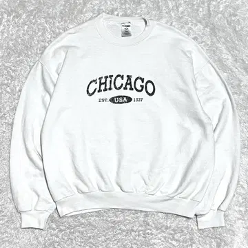 US 구제 의류 저지 맨투맨 칼리지 CHICAGO 트레이닝복