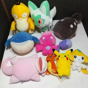 포켓몬 봉제 인형 포켓몬 센터 산에이 무역 포켓몬 겟 포켓몬 슬립 9체