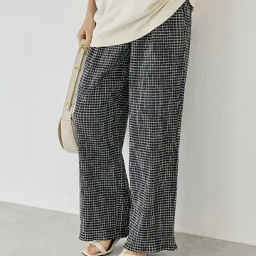 LAVEANGE [세탁 가능] 양류 체크 팬츠