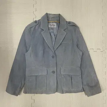 가죽 버튼 자켓 스카이블루 2