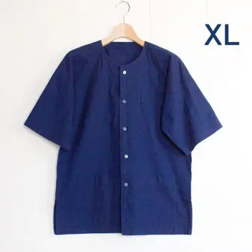 모어홈 2 XL 반팔 인디고 노카라 태국 의류 작업옷