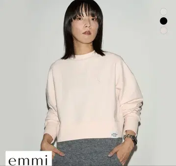 emmi 오가닉 코튼 ewc 로고 숏 맨투맨