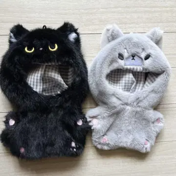 봉제인형 의류 10cm / 검은 고양이와 늑대 세트