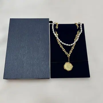 앵커키 진주와 골드 체인 목걸이 여성용 목걸이