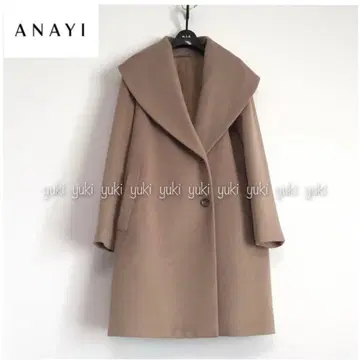 ANAYI 숄카라 롱 코트 38 베이지