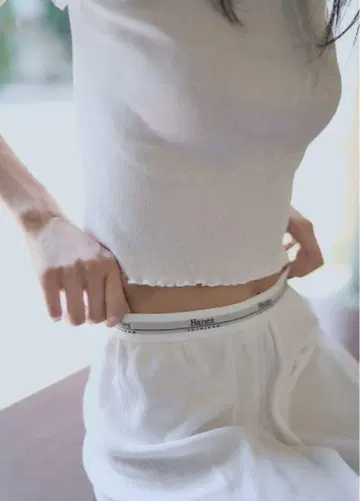 Hanes dodojean 롱 와이드 팬츠 화이트