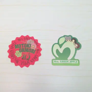 미세스 그린애플 1번 복권 F상 스티커 M 로고 오오모리 모토키