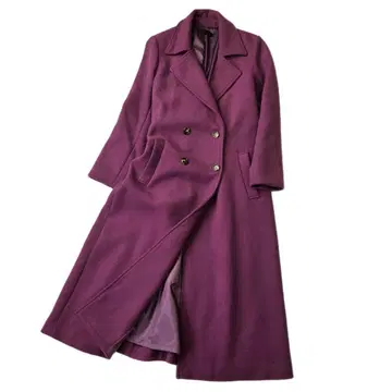 스콧 클럽 울 롱 코트 보라색 퍼플 38 M 가을/겨울