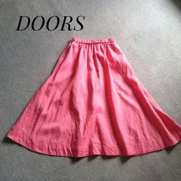 컨디션 최상 DOORS 린넨 100% 플레어 롱 스커트