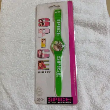 SPICE GIRLS 사인 포함 그린 컬러 시계