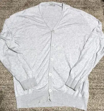 JOHN SMEDLEY 가디건 코튼 L 사이즈 그레이 계열