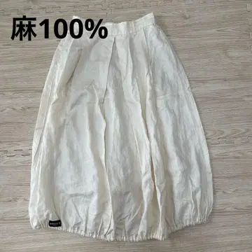 새상품급 MORGANDETOI paris 린넨 벌룬 스커트 턱