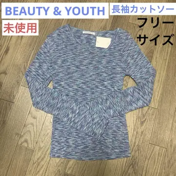 [ 미사용 ] 티셔츠 긴팔 BEAUTY & YOUTH 프리 사이즈