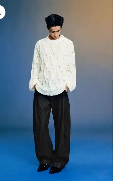 Unisex 와이드 레그 캐주얼 스트레이트 데님