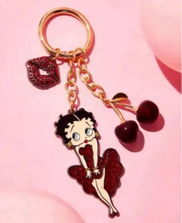 Betty Boop 베티짱 키링 체리 반짝반짝