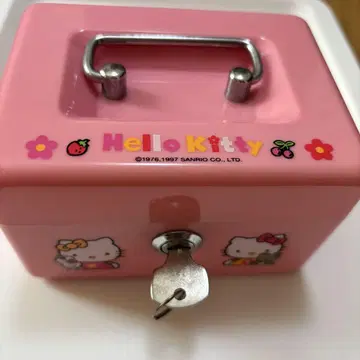 레트로 헬로키티 미미 열쇠 달린 저금통 소품함