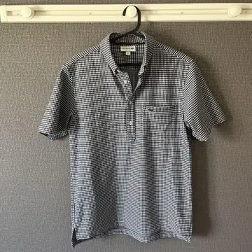 LACOSTE 반팔 셔츠 네이비/화이트 US M