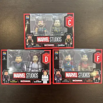 MARVEL STUDIOS BE@RBRICK 피규어 세트 C, D, F상