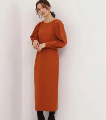 NATURALBEAUTYBASIC 래글런 슬리브 턱 원피스