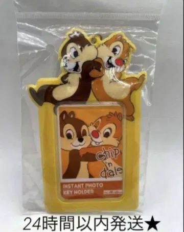 새상품 디즈니 칩앤데일 인스턴트 사진 키링 트레이딩 카드 케이스