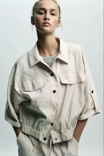 ZARA 사파리 숏슬리브 반팔