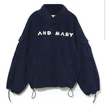 Mary logo fleece jacket andmary navy