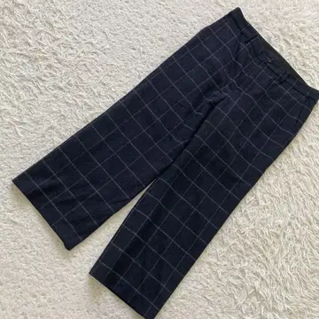 MACKINTOSH LONDON 울 슬랙스 네이비 44 체크 무늬