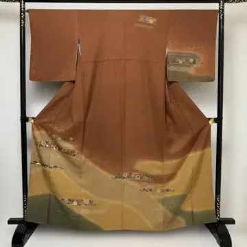 No.2704 순수 실크 자수 초화문양 호몬기 새상품급
