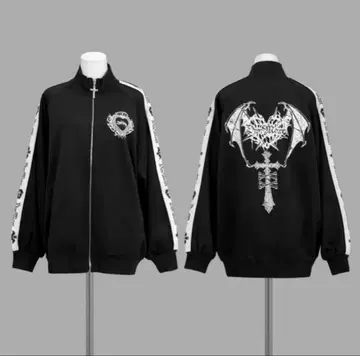 DimMoire 디딤모아르 로고 프린트 저지 상의 BLACK