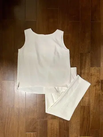 PLST 린넨 블렌드 슬리브리스 셋업 M