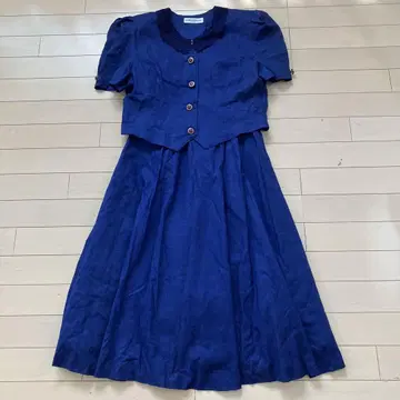 9.1 Belle Ellensen 쇼와 레트로 원피스 블루 13