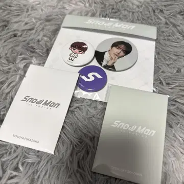 즉시 발송 후카사와 타츠야 트레이딩 카드 캔뱃지 SnowMan 서울 팝업